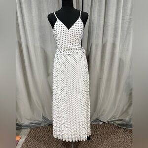 Express Black and White Spotted Maxi Dress